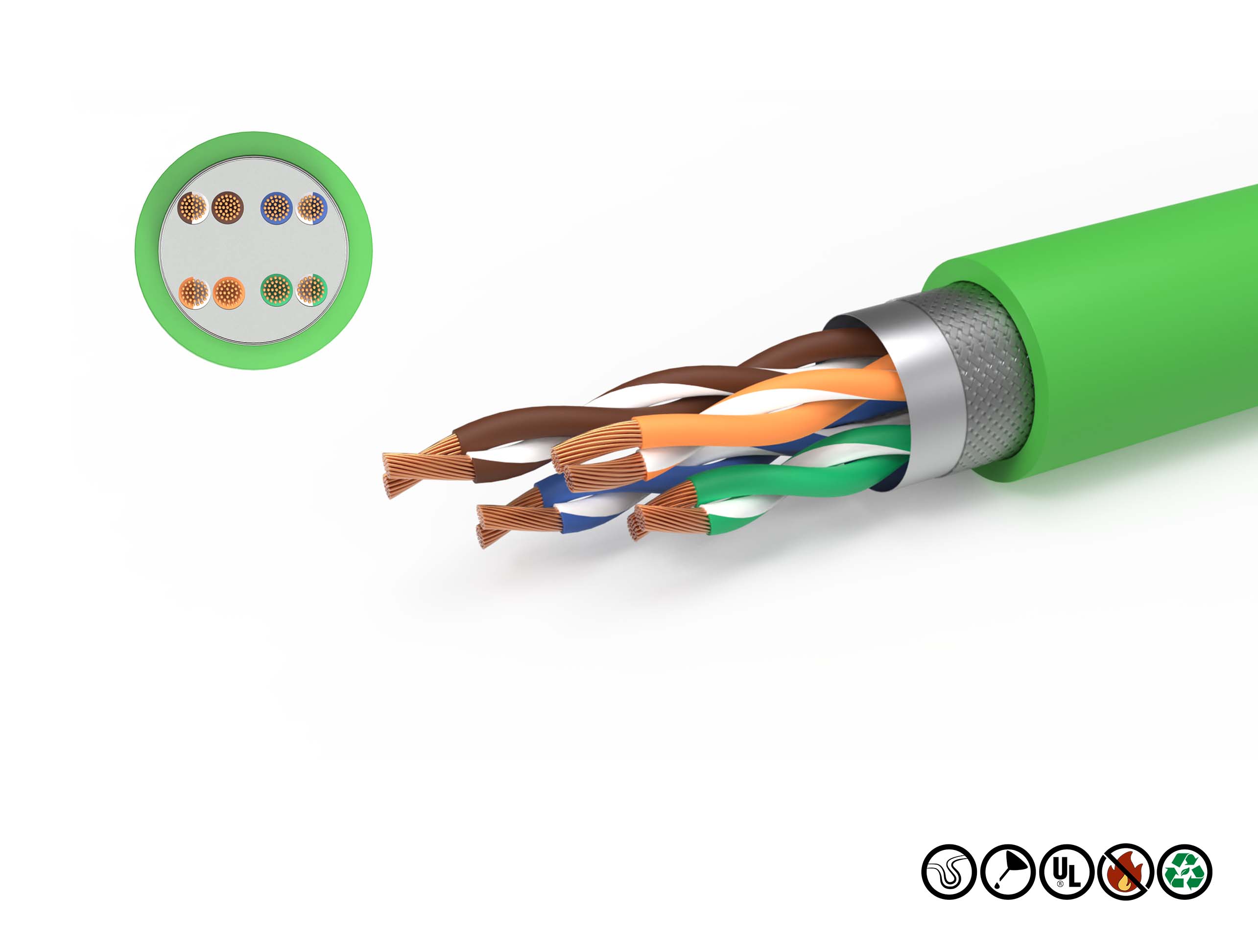 安扬工业网线 超五类CAT5E带屏蔽网线高柔拖链工业网线 ETHERNET CAT5e - 伺服电缆-拖链电缆-传感器电缆-硅胶线-工业网线 ...