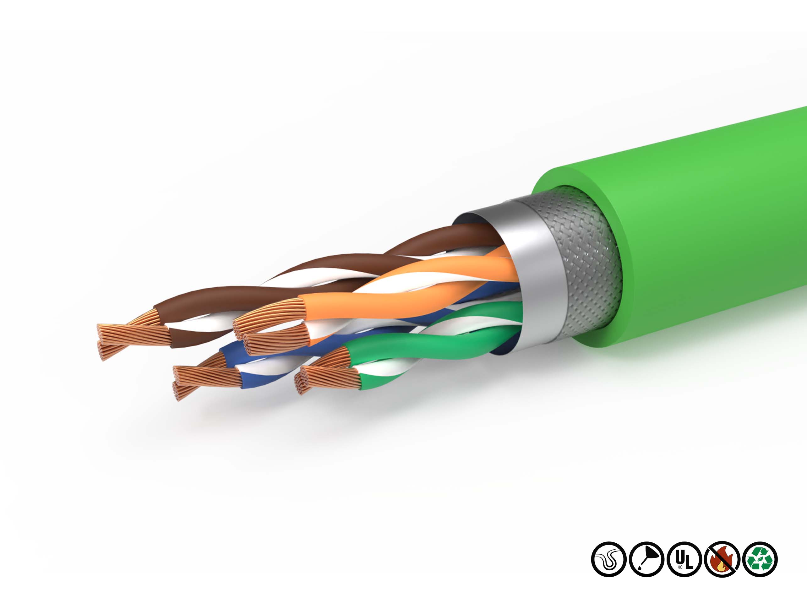 安扬工业网线 超五类CAT5E带屏蔽网线高柔拖链工业网线 ETHERNET CAT5e - 伺服电缆-拖链电缆-传感器电缆-硅胶线-工业网线 ...