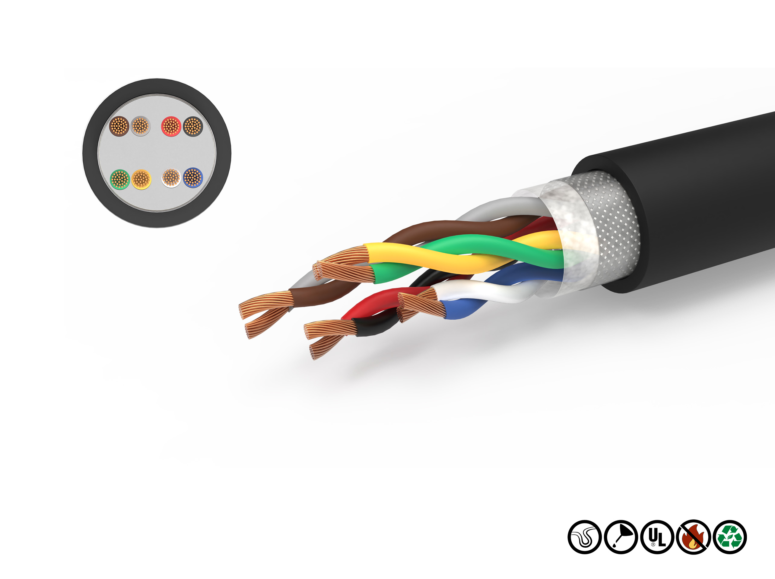  UL20276 Shield Electrical Multi-core Cable